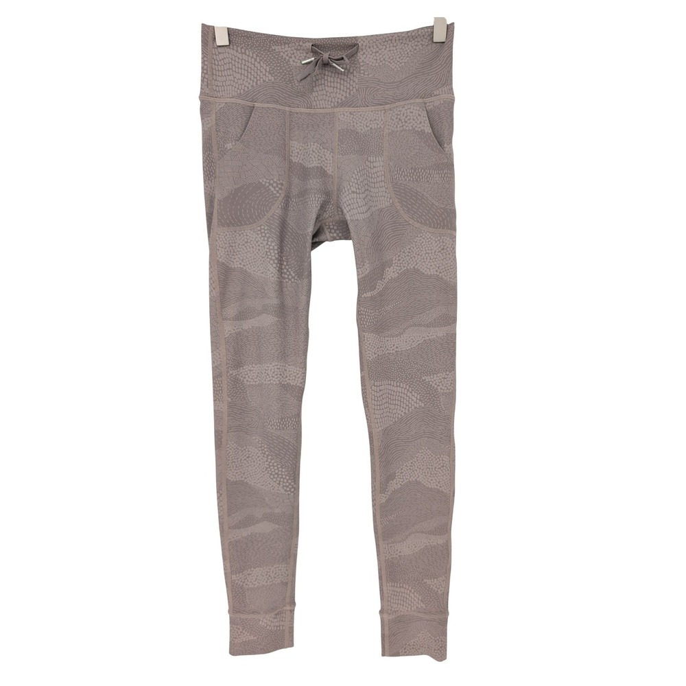 Born Primitive Leggings Womens M Beige Abstract Pockets Drawstring Activewear